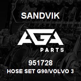 951728 Sandvik HOSE SET G90/VOLVO 360 | AGA Parts