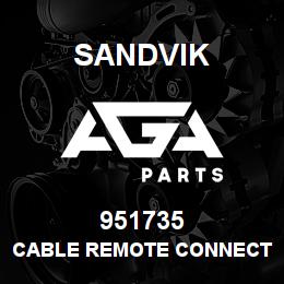 951735 Sandvik CABLE REMOTE CONNECTOR FOR CHASSIS | AGA Parts