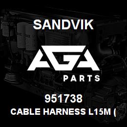 951738 Sandvik CABLE HARNESS L15M (153373-15) | AGA Parts