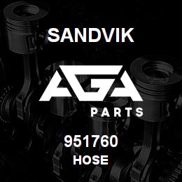 951760 Sandvik HOSE | AGA Parts