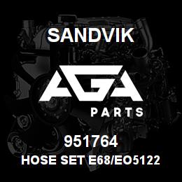 951764 Sandvik HOSE SET E68/EO5122 | AGA Parts