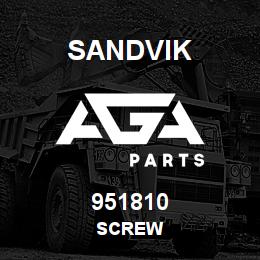 951810 Sandvik SCREW | AGA Parts