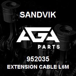 952035 Sandvik EXTENSION CABLE L6M | AGA Parts