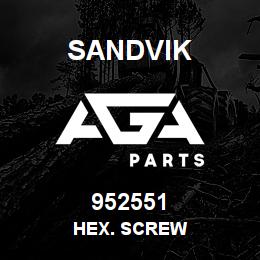 952551 Sandvik HEX. SCREW | AGA Parts