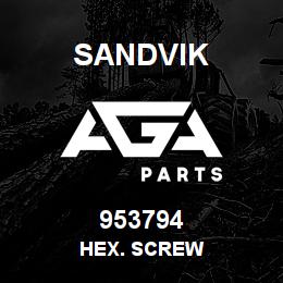 953794 Sandvik HEX. SCREW | AGA Parts