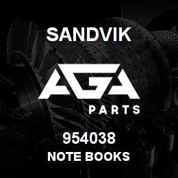 954038 Sandvik NOTE BOOKS | AGA Parts