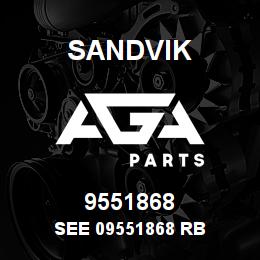 9551868 Sandvik SEE 09551868 RB | AGA Parts