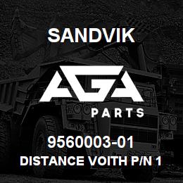 9560003-01 Sandvik DISTANCE VOITH P/N 17256 | AGA Parts