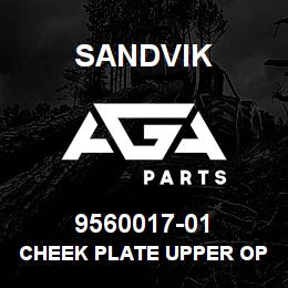 9560017-01 Sandvik CHEEK PLATE UPPER OP | AGA Parts