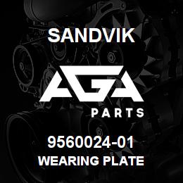 9560024-01 Sandvik WEARING PLATE | AGA Parts