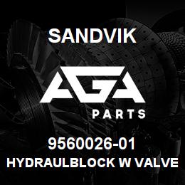 9560026-01 Sandvik HYDRAULBLOCK W VALVES A3-20017 | AGA Parts