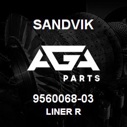9560068-03 Sandvik LINER R | AGA Parts