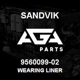 9560099-02 Sandvik WEARING LINER | AGA Parts