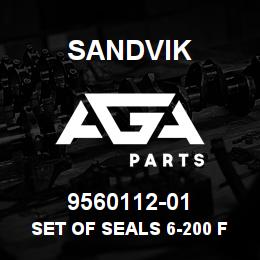 9560112-01 Sandvik SET OF SEALS 6-200 F PUMP 906.0502 | AGA Parts
