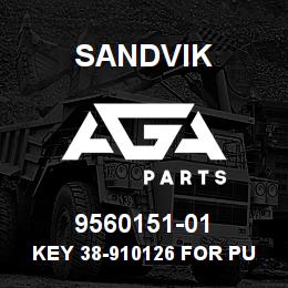 9560151-01 Sandvik KEY 38-910126 FOR PUMP RB5 | AGA Parts