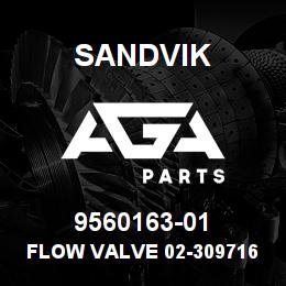 9560163-01 Sandvik FLOW VALVE 02-309716 | AGA Parts