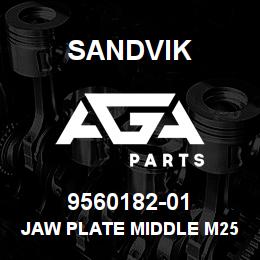 9560182-01 Sandvik JAW PLATE MIDDLE M2513 | AGA Parts