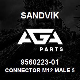 9560223-01 Sandvik CONNECTOR M12 MALE 5 PIN | AGA Parts