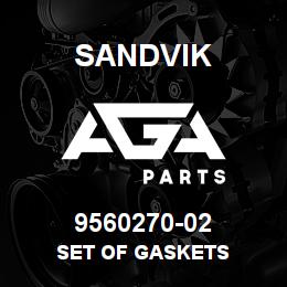 9560270-02 Sandvik SET OF GASKETS | AGA Parts