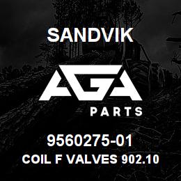 9560275-01 Sandvik COIL F VALVES 902.1044 AND 902.1046 | AGA Parts