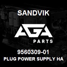 9560309-01 Sandvik PLUG POWER SUPPLY HAN-3A | AGA Parts