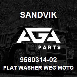 9560314-02 Sandvik FLAT WASHER WEG MOTOR | AGA Parts