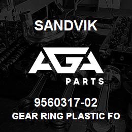 9560317-02 Sandvik GEAR RING PLASTIC FOR COUPLING | AGA Parts