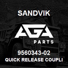 9560343-02 Sandvik QUICK RELEASE COUPLING MALE 1/2 IN. | AGA Parts