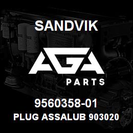9560358-01 Sandvik PLUG ASSALUB 903020 | AGA Parts