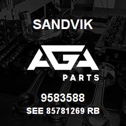 9583588 Sandvik SEE 85781269 RB | AGA Parts