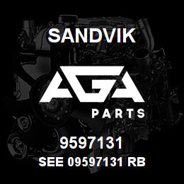 9597131 Sandvik SEE 09597131 RB | AGA Parts