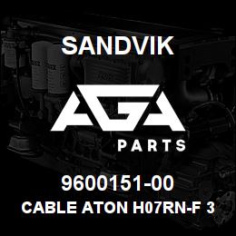 9600151-00 Sandvik CABLE ATON H07RN-F 3G1,5 | AGA Parts