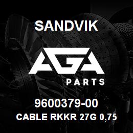 9600379-00 Sandvik CABLE RKKR 27G 0,75 | AGA Parts