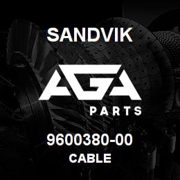 9600380-00 Sandvik CABLE | AGA Parts