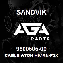 9600505-00 Sandvik CABLE ATON H07RN-F2X60 | AGA Parts