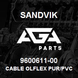 9600611-00 Sandvik CABLE OLFLEX PUR/PVC 2X1,5 | AGA Parts