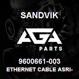 9600661-003 Sandvik ETHERNET CABLE ASRI-W20 L3M | AGA Parts