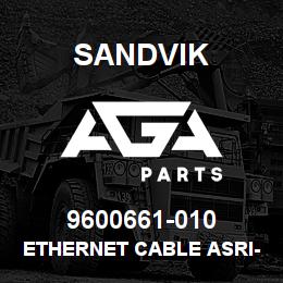 9600661-010 Sandvik ETHERNET CABLE ASRI-W20 L10M | AGA Parts