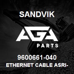 9600661-040 Sandvik ETHERNET CABLE ASRI-W20 L40M | AGA Parts