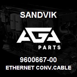 9600667-00 Sandvik ETHERNET CONV.CABLE M12A F- M12D M | AGA Parts