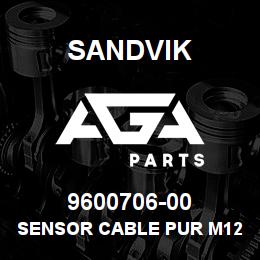 9600706-00 Sandvik SENSOR CABLE PUR M12 0.7M | AGA Parts