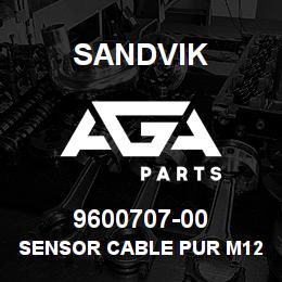 9600707-00 Sandvik SENSOR CABLE PUR M12 1M | AGA Parts