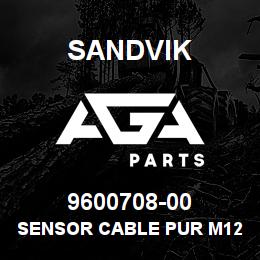 9600708-00 Sandvik SENSOR CABLE PUR M12 1.5M | AGA Parts