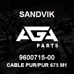 9600715-00 Sandvik CABLE PUR/PUR 675 M12 5PF/5PM 0.5M | AGA Parts