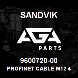 9600720-00 Sandvik PROFINET CABLE M12 4PM M124PF 0.8M | AGA Parts