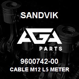 9600742-00 Sandvik CABLE M12 L5 METER | AGA Parts