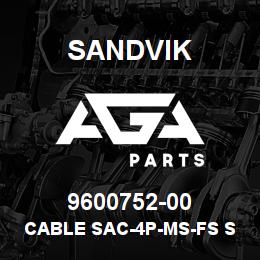 9600752-00 Sandvik CABLE SAC-4P-MS-FS SH SCO/100/15 | AGA Parts