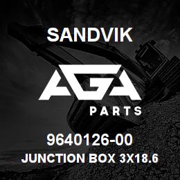 9640126-00 Sandvik JUNCTION BOX 3X18.6 TYP: Y | AGA Parts