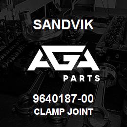 9640187-00 Sandvik CLAMP JOINT | AGA Parts