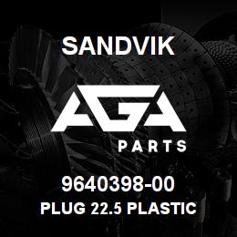 9640398-00 Sandvik PLUG 22.5 PLASTIC | AGA Parts